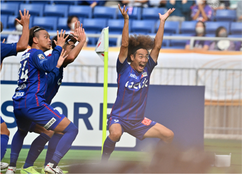 初の天皇杯決勝・サンフレッチェ広島戦で先制点を挙げおなじみのパフォーマンスで会場を沸かせた三平和司